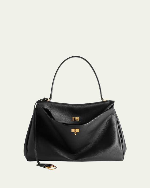 Rodeo Medium Grained Leather Top-Handle Bag
